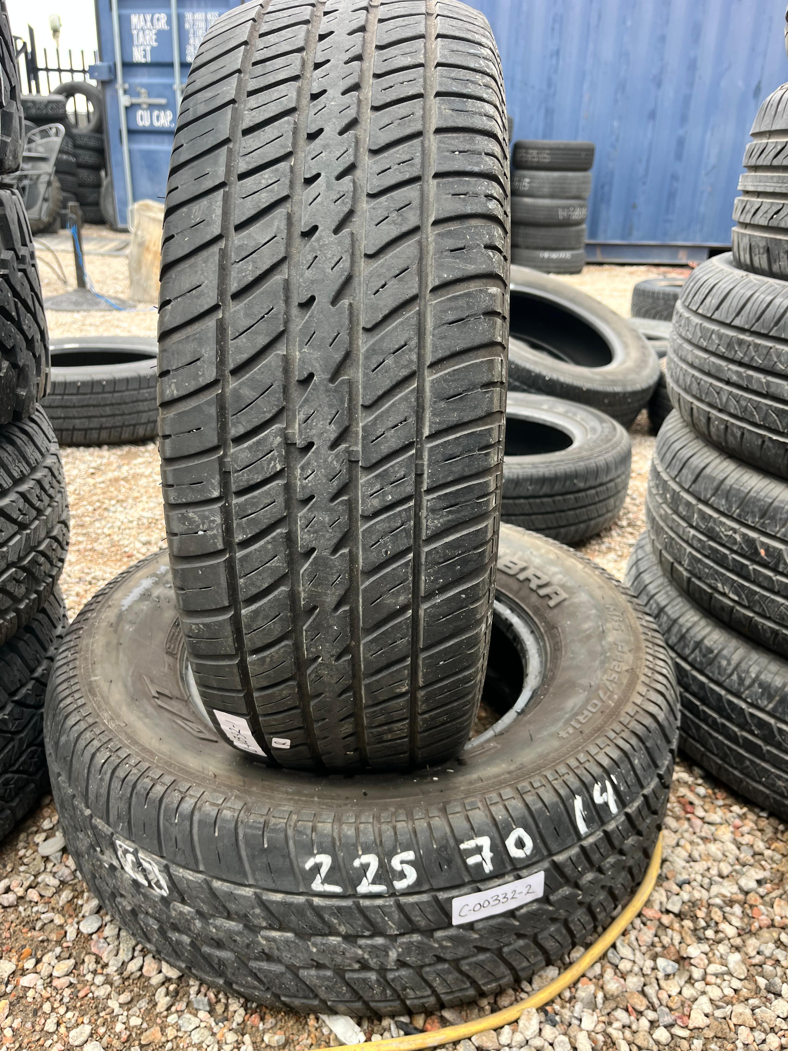 225/70R14 Pair (2 Used Tires) Cooper Cobra Radial GT