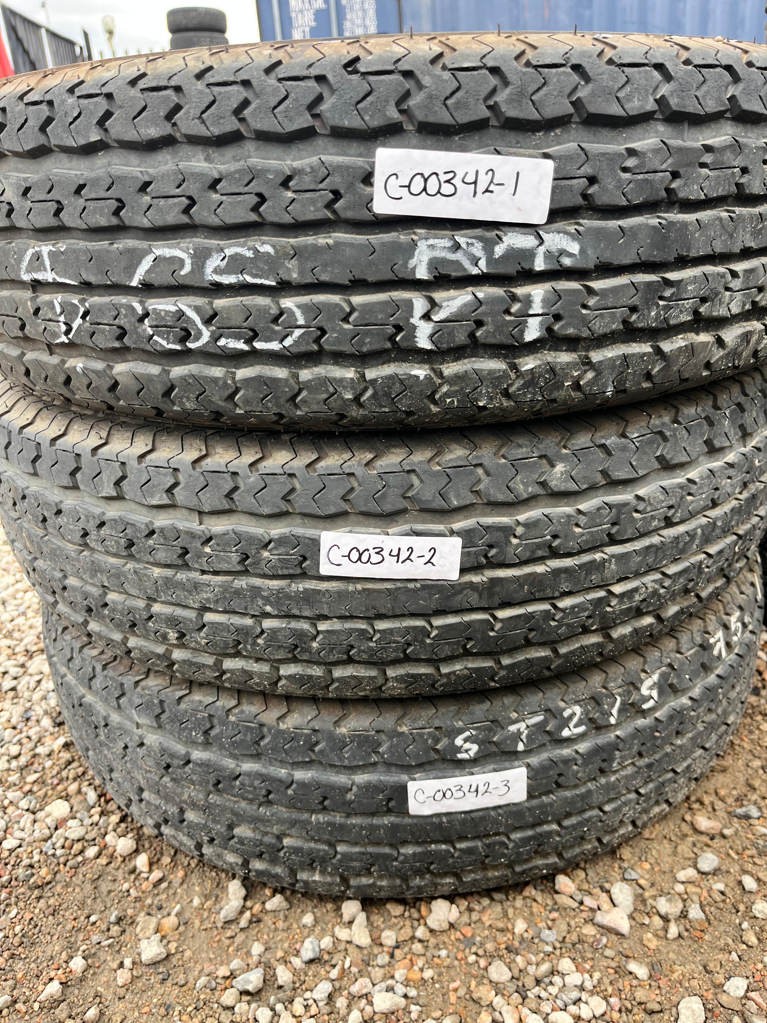 ST215/75R14 (3 Used Tires) Power King TowMax SRT