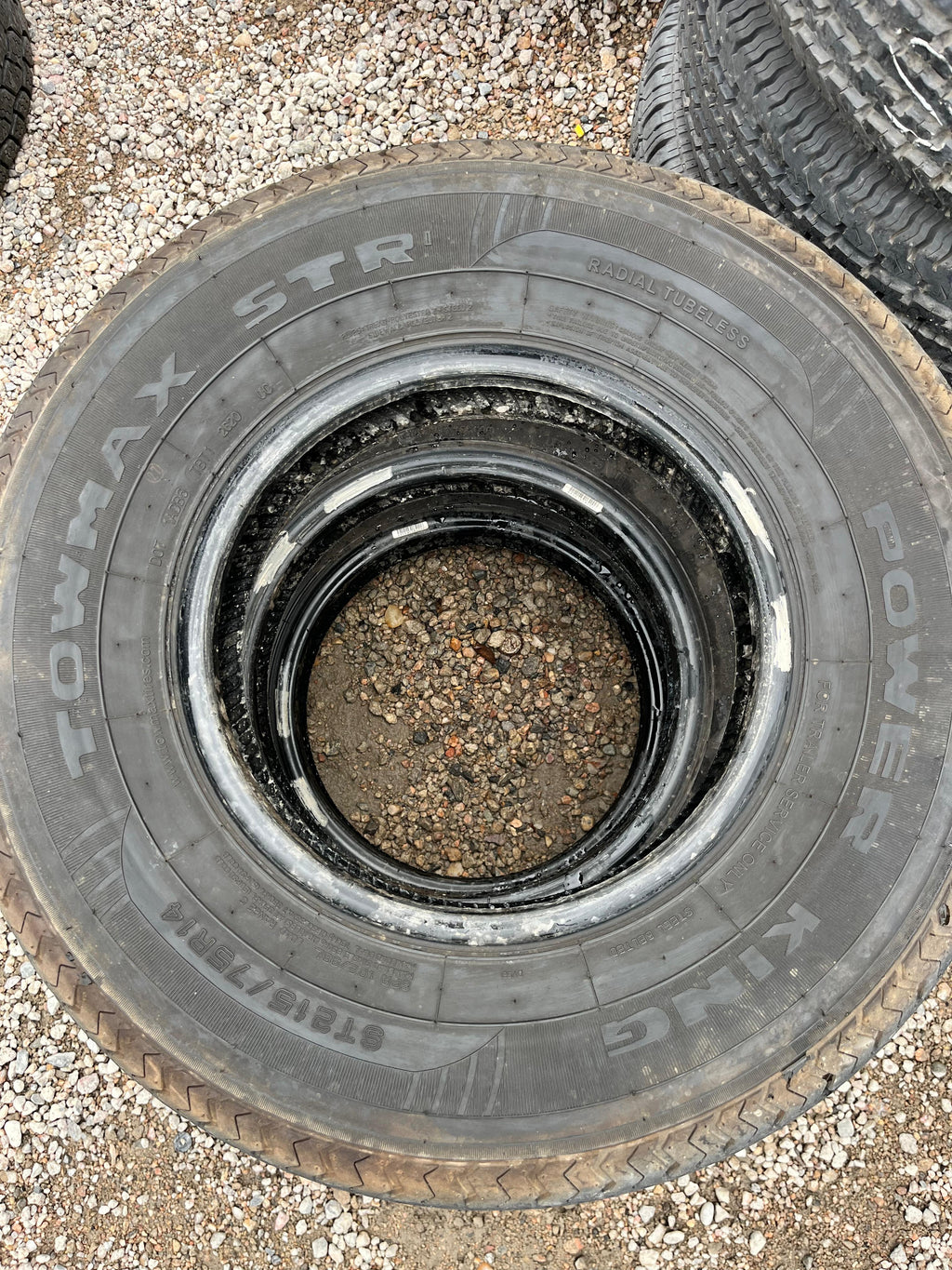 ST215/75R14 (3 Used Tires) Power King TowMax SRT