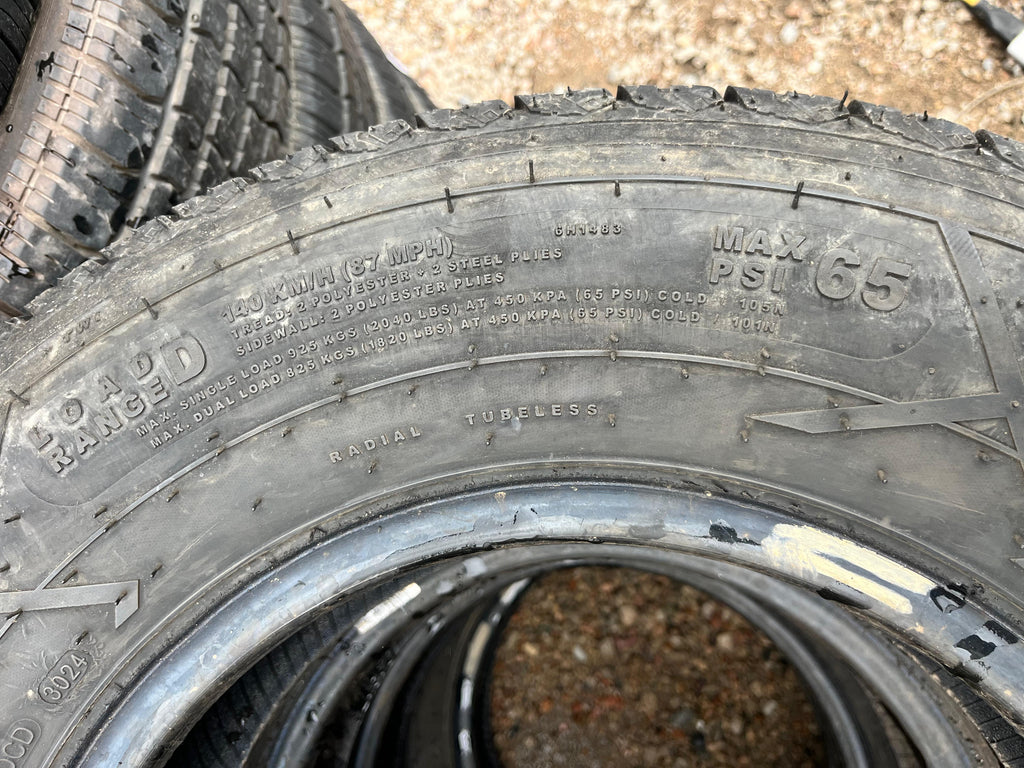 ST205/75R14 Set (4 Used Tires) Carlstar Radial Trail USA