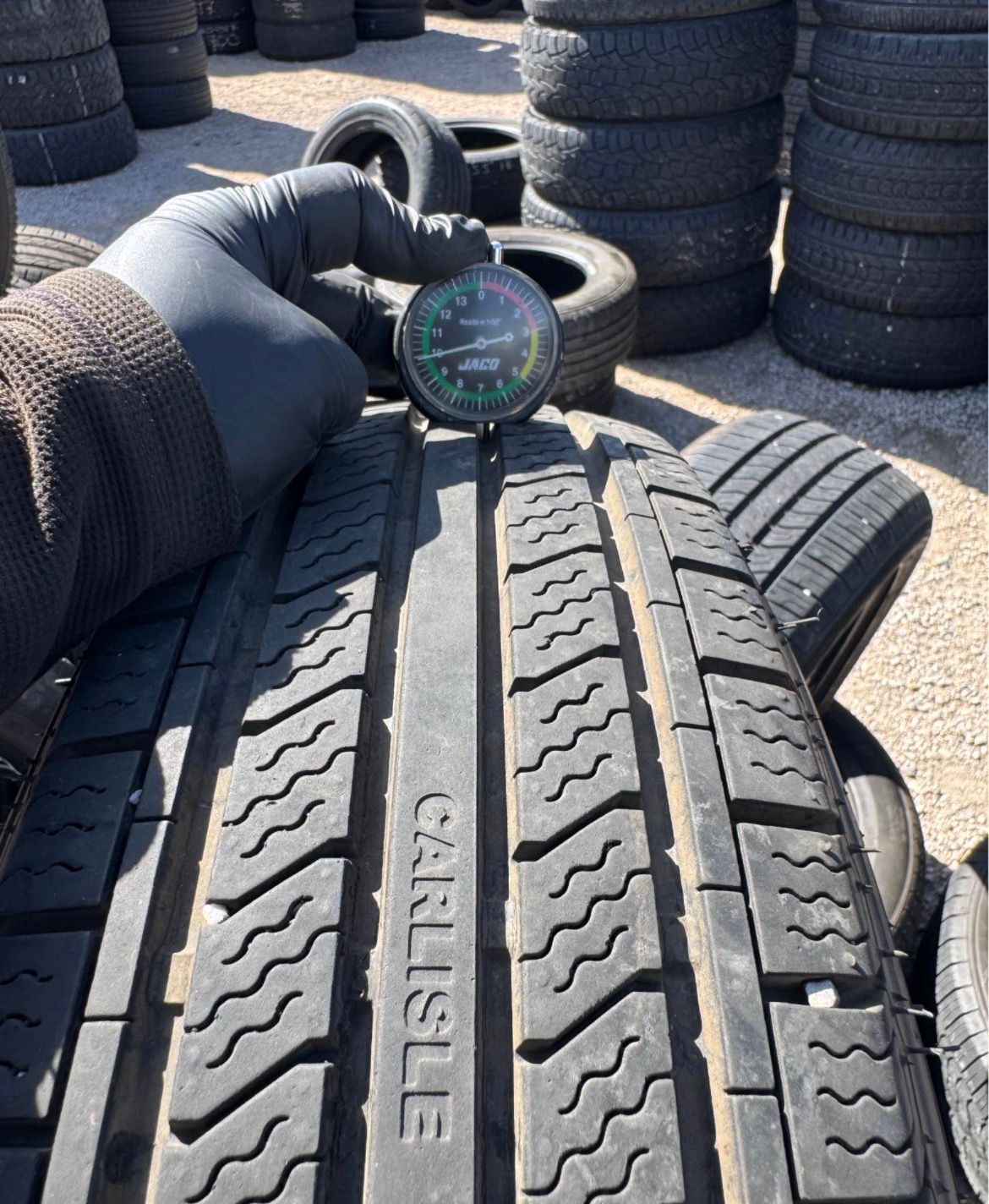 ST215/75R14 Set (4 Used Tires) Carlisle Radial Trail (HD)