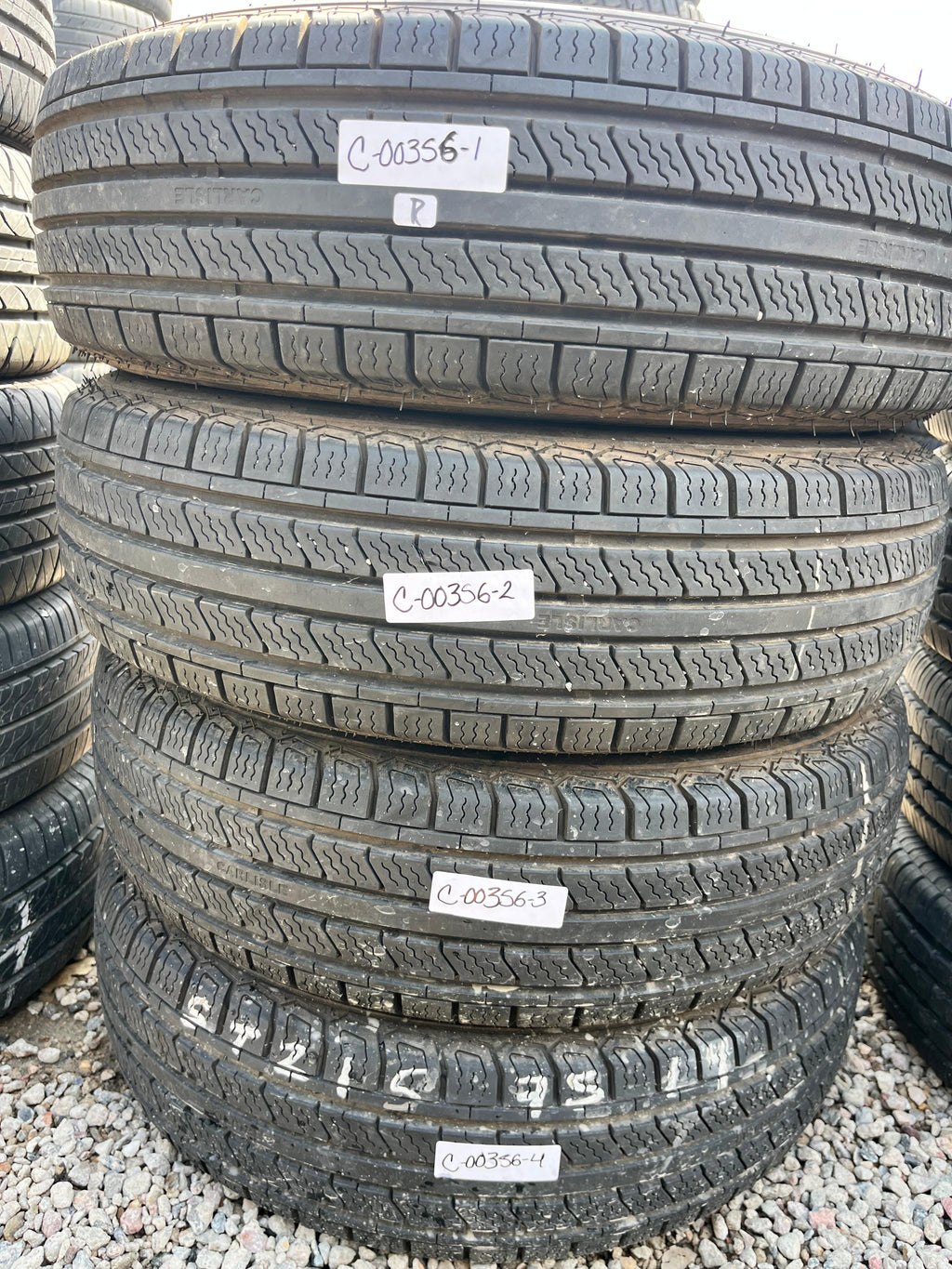 ST215/75R14 Set (4 Used Tires) Carlisle Radial Trail (HD)