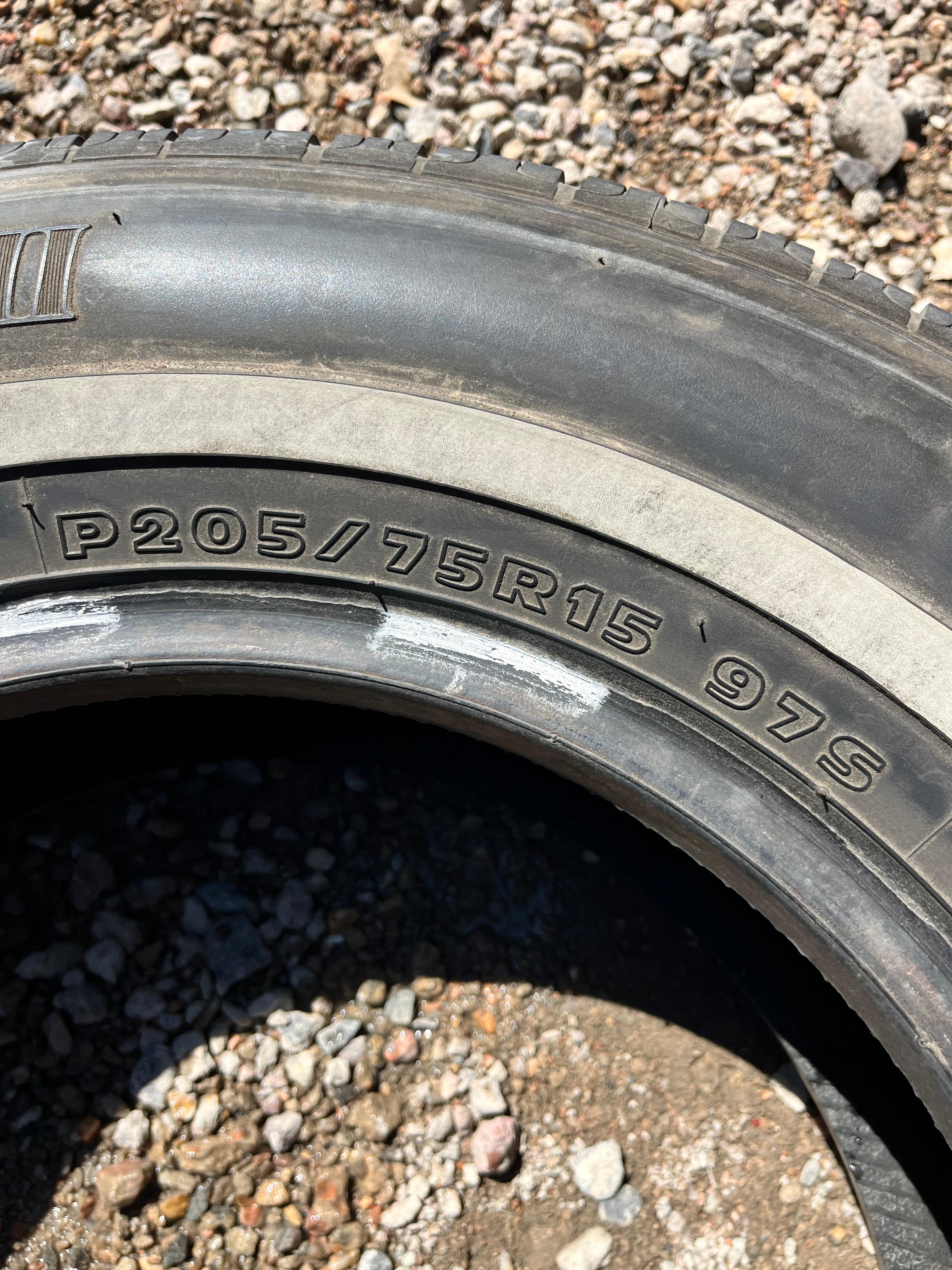205/75R15 Set (4 Used Tires) Hankook Mileage Plus 2