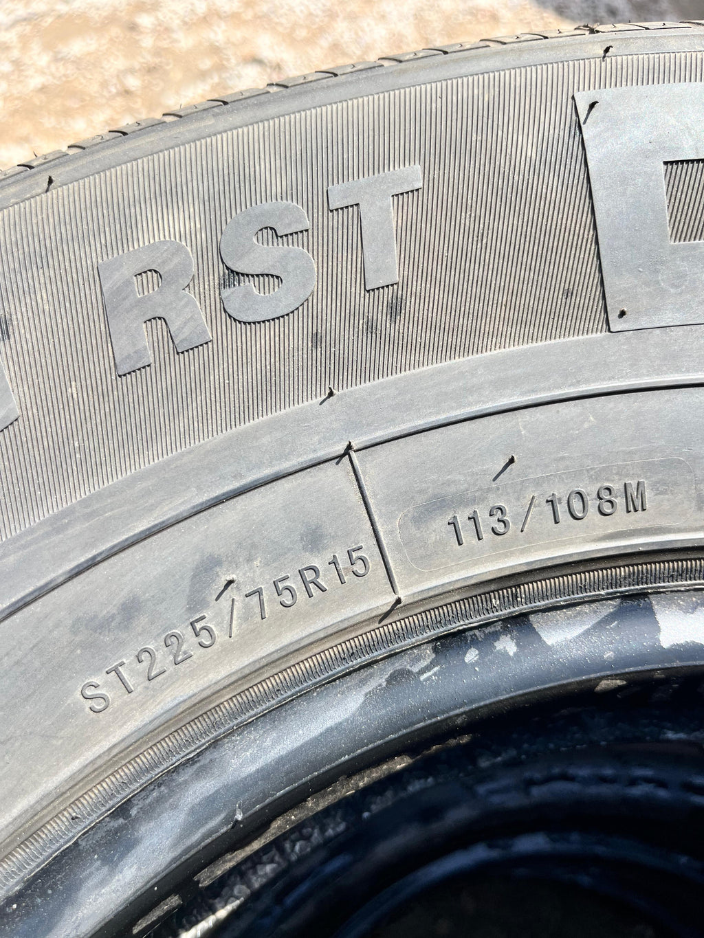 ST225/75R15 Set (4 Used Tires) Trailer King RST