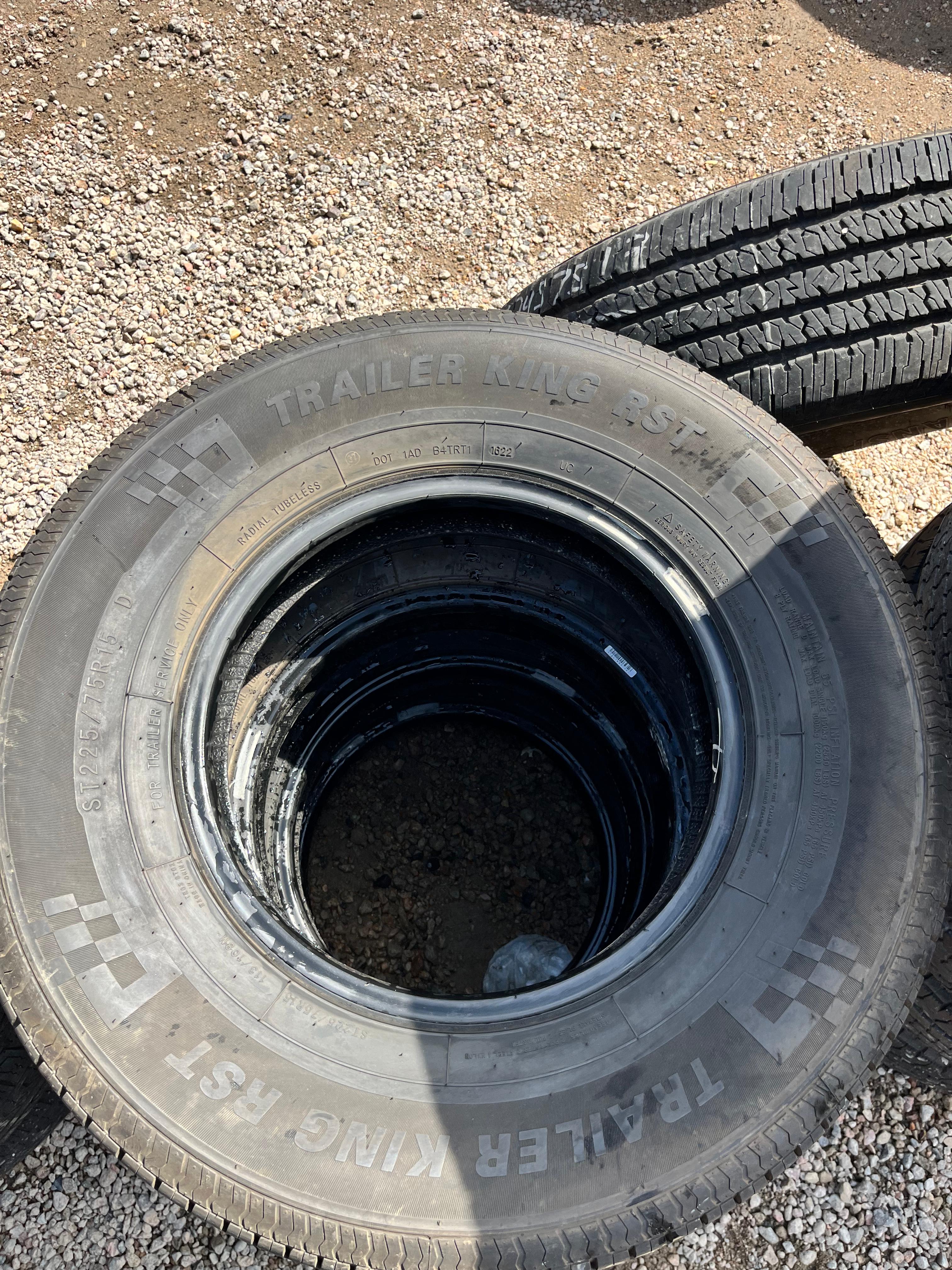 ST225/75R15 Set (4 Used Tires) Trailer King RST