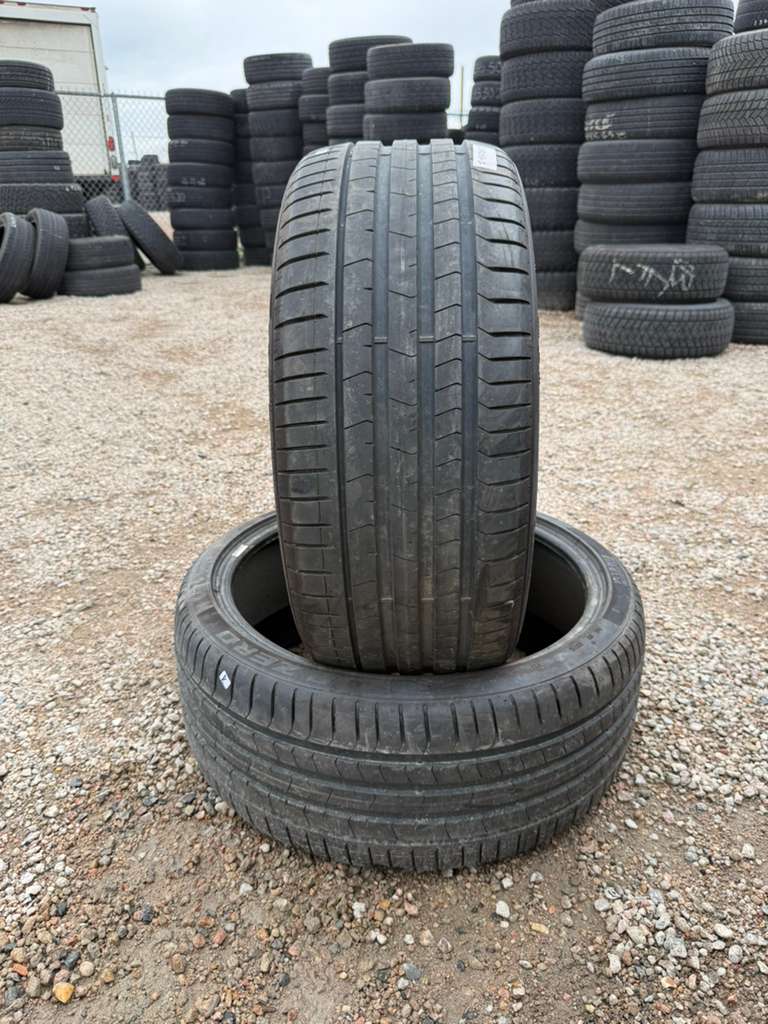 255/35R21 Pair (2 Used Tires) Pirelli P Zero
