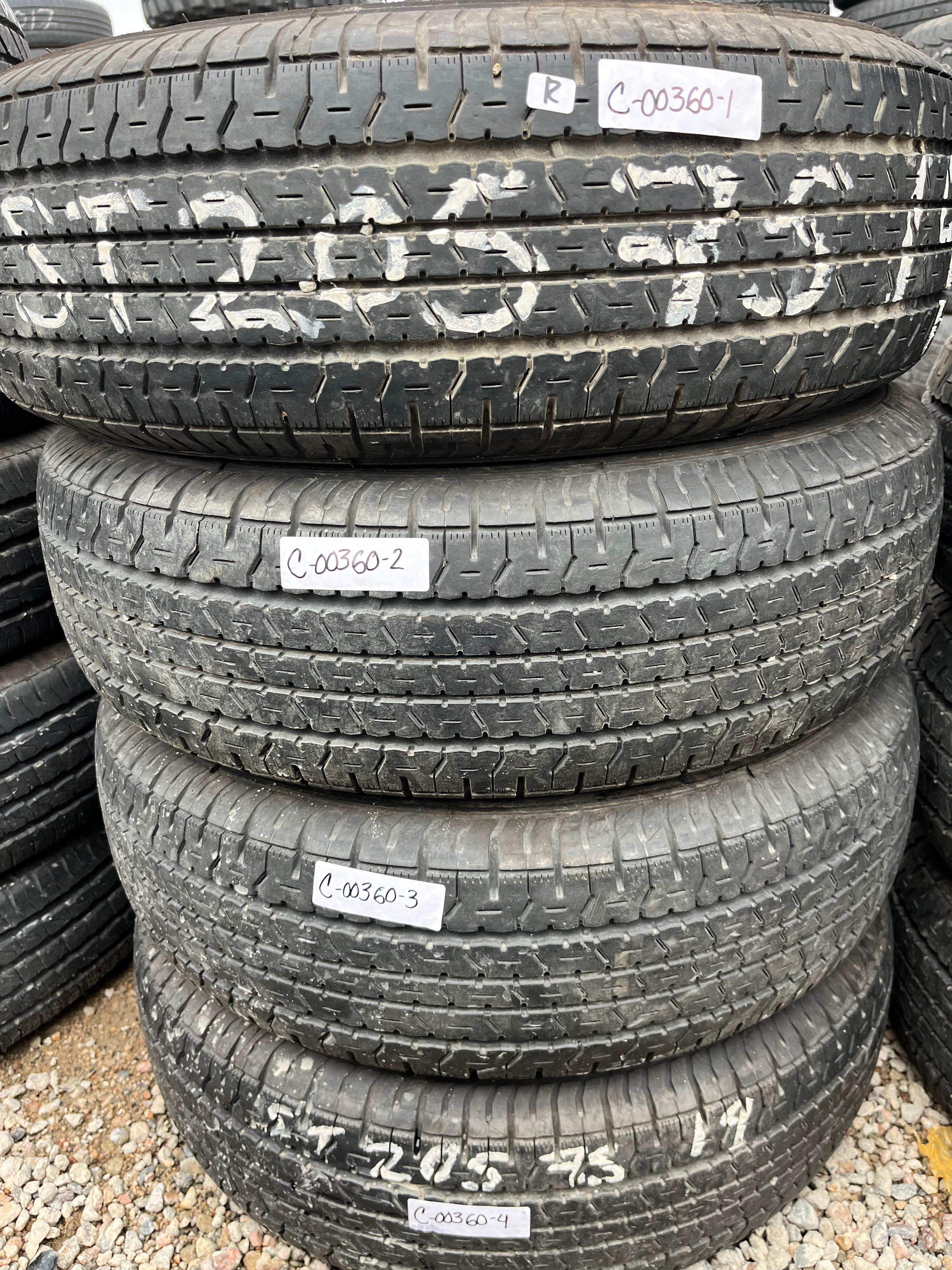 ST205/75R14 Set (4 Used Tires) Goodyear Endurance