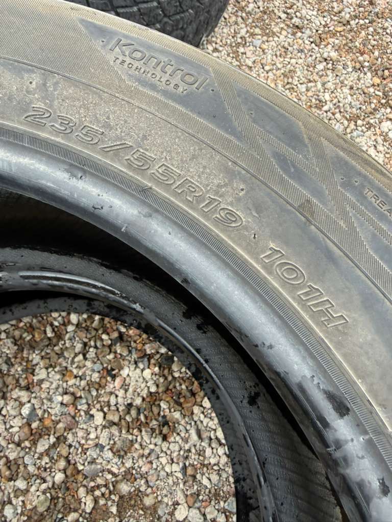235/55R19 Pair (2 Used Tires) Hankook Ventus Prime2
