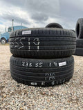 235/55R19 Pair (2 Used Tires) Hankook Ventus Prime2