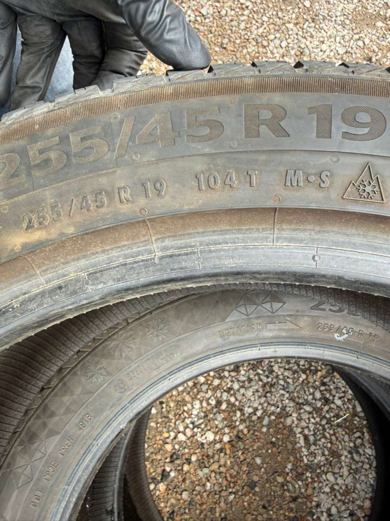 255/45R19 (3 Used Tires) Continental Viking Contact 7