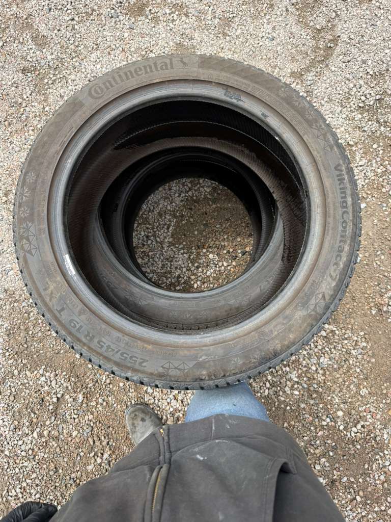 255/45R19 (3 Used Tires) Continental Viking Contact 7