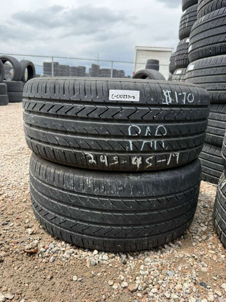 245/45R19 Pair (2 Used Tires) Lexani LX-T Wenty