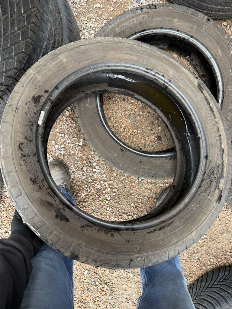 225/55R19 Pair (2 Used Tires) Michelin Primacy A/S