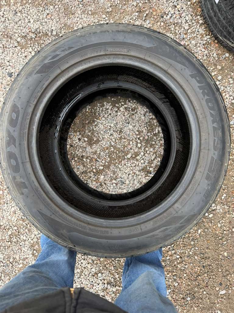 235/55R19 Pair (2 Used Tires) Toyo Proxes ST III