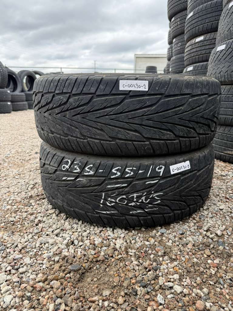 235/55R19 Pair (2 Used Tires) Toyo Proxes ST III