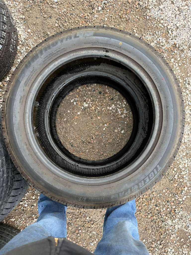 235/55R19 Pair (2 Used Tires) Uniroyal TigerPaw Touring