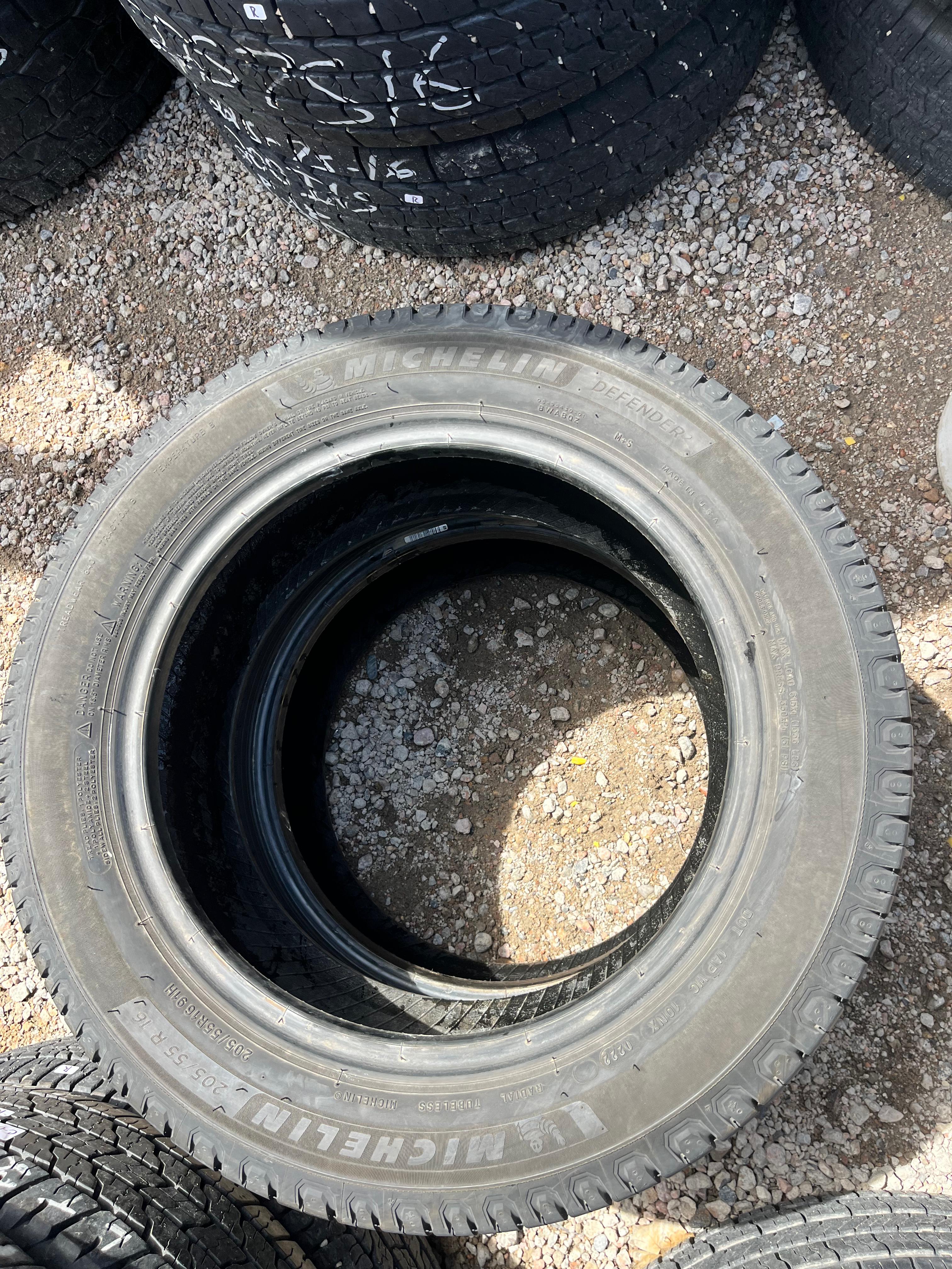 205/55R16 Set (4 Used Tires) Michelin Defender