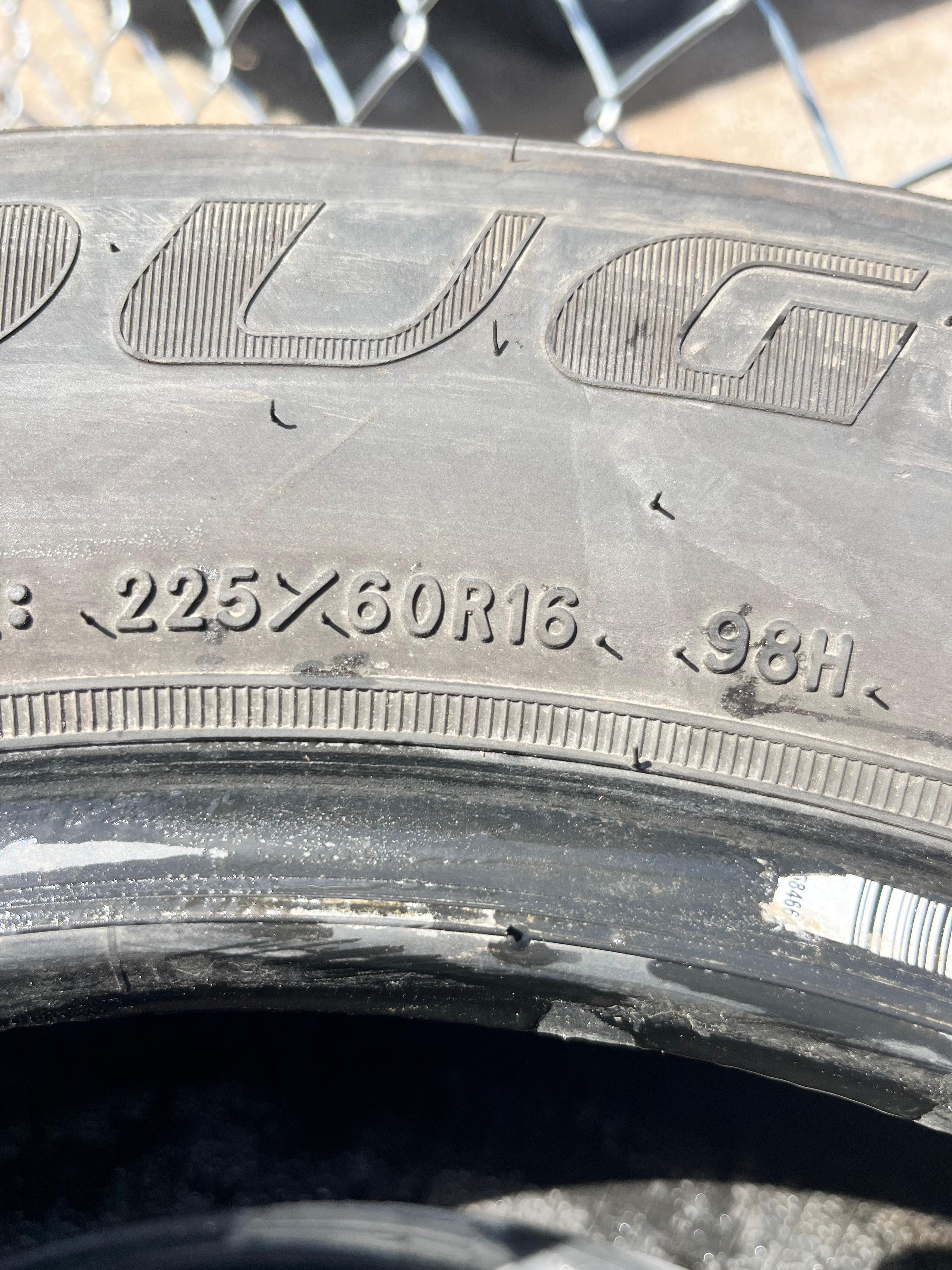 225/60R16 Set (4 Used Tires) Douglas Touring