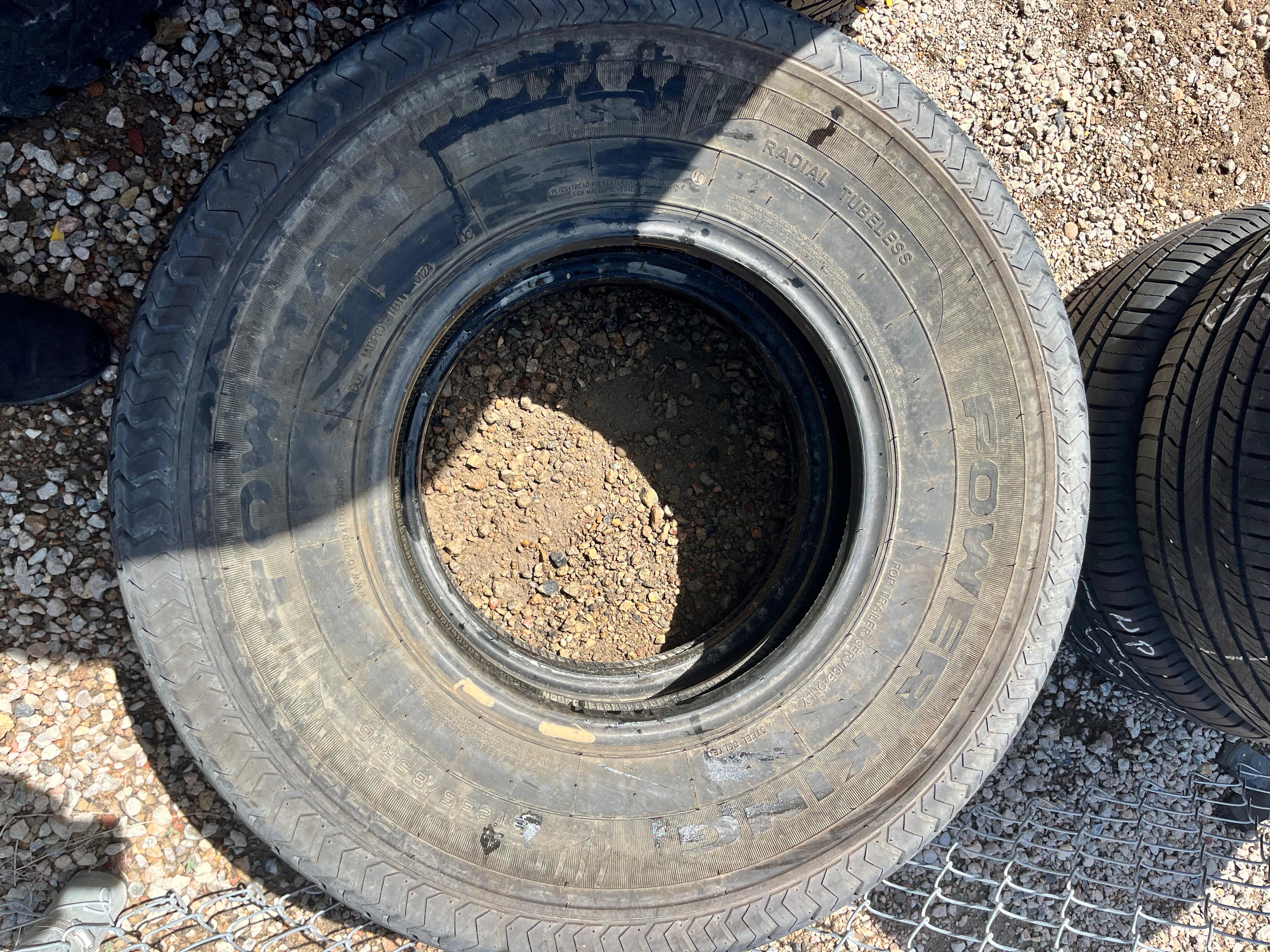 LT235/85R16 Pair (2 Used Tires) Power King TowMax STR