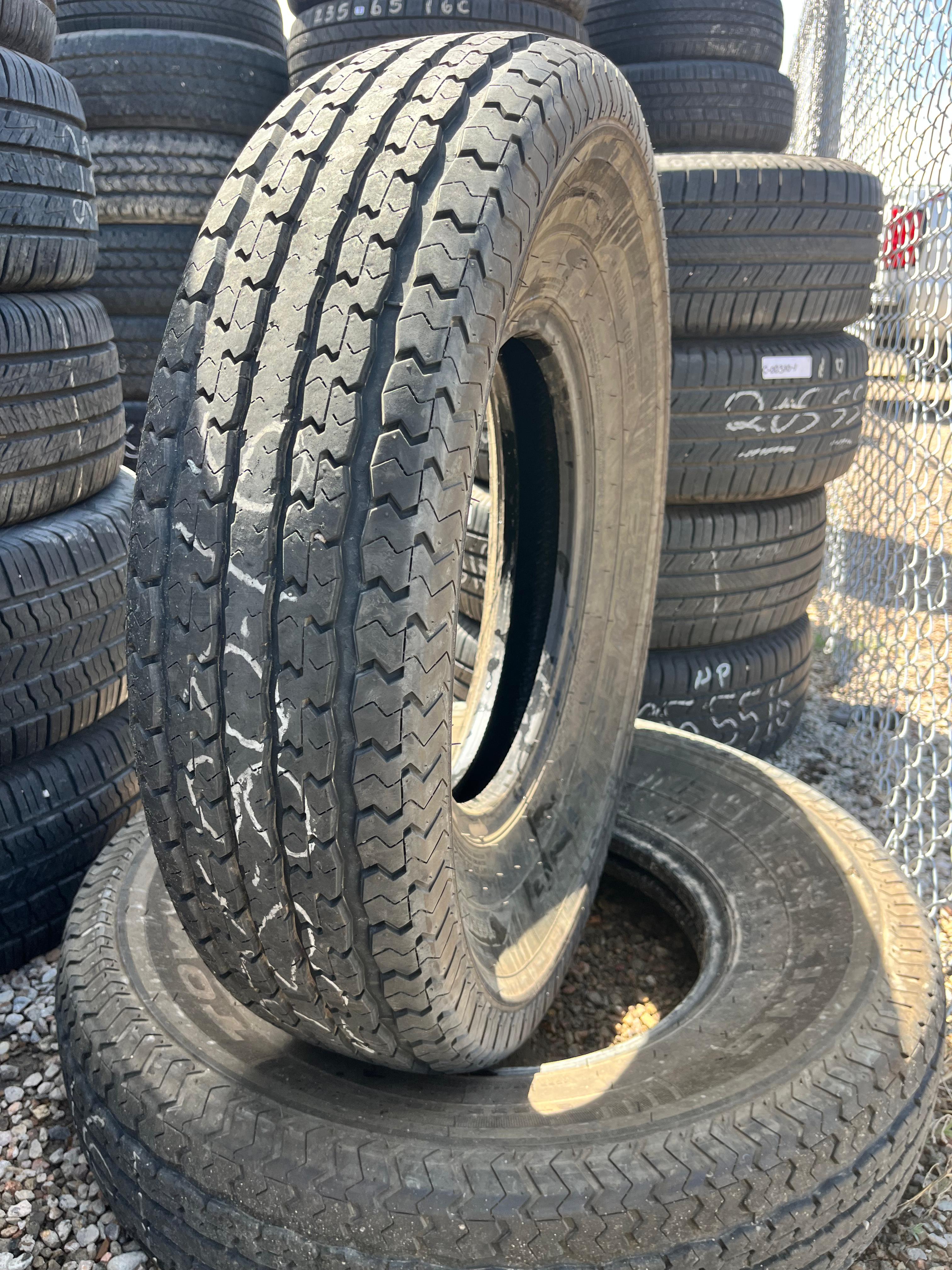 LT235/85R16 Pair (2 Used Tires) Power King TowMax STR