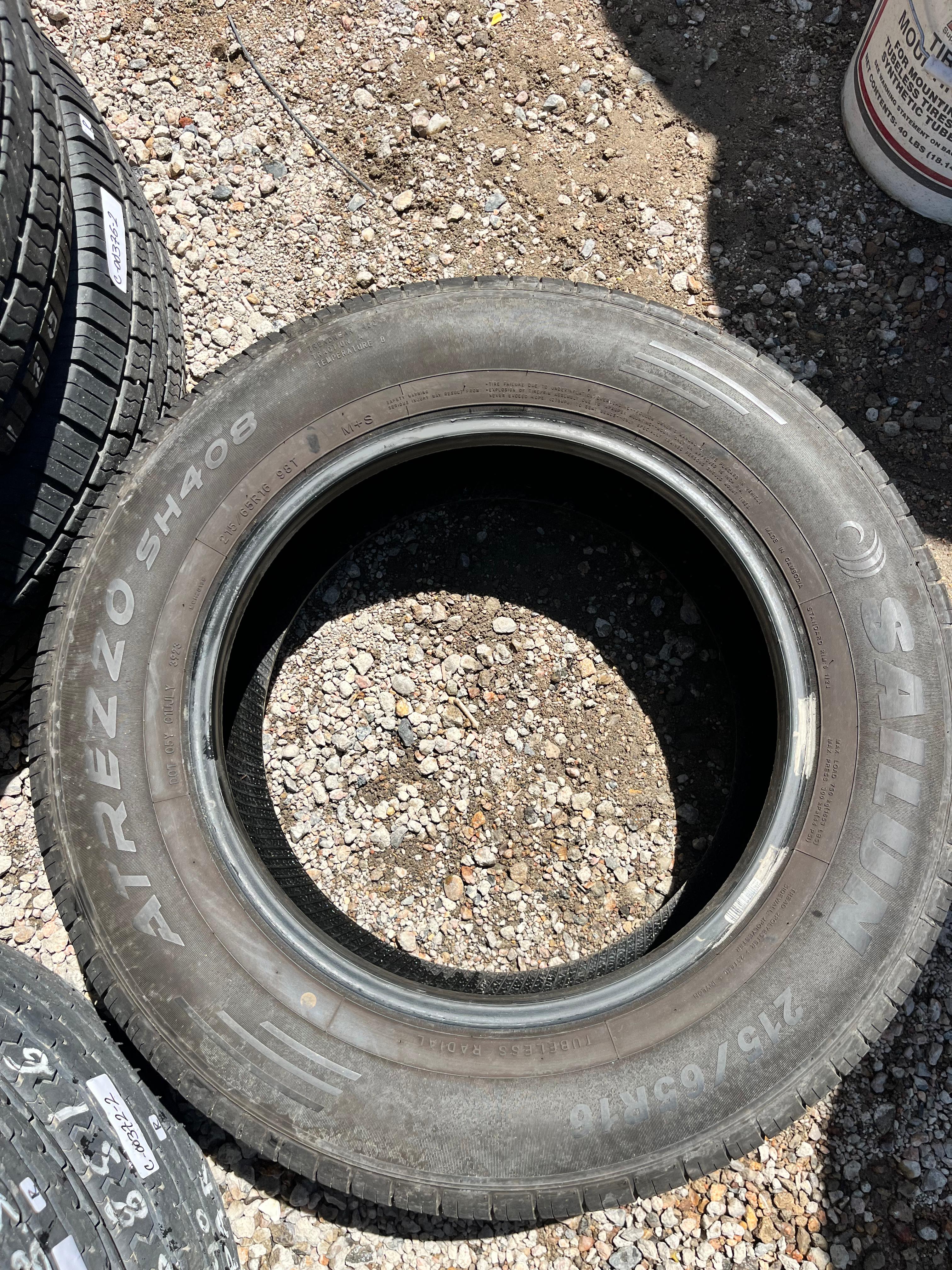215/65R16 Pair (2 Used Tires) Sailun Atrezzo (SH400)