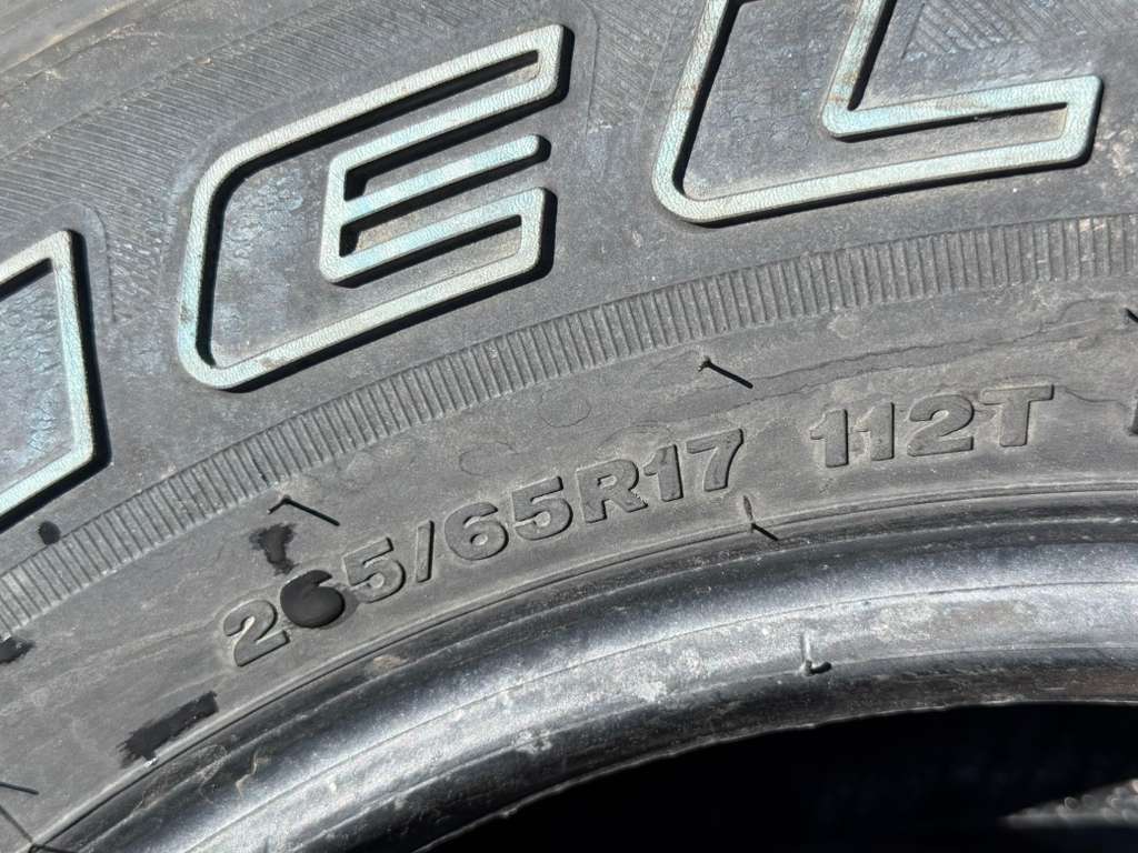 265/65R17 Pair (2 Used Tires) Bridgestone Dueler LTH
