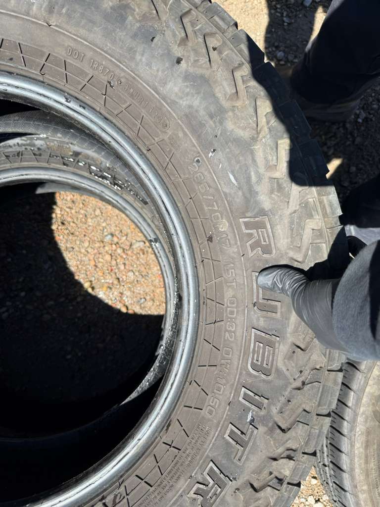 265/70R17 Pair (2 Used Tires) Falken Rubitrek AT01