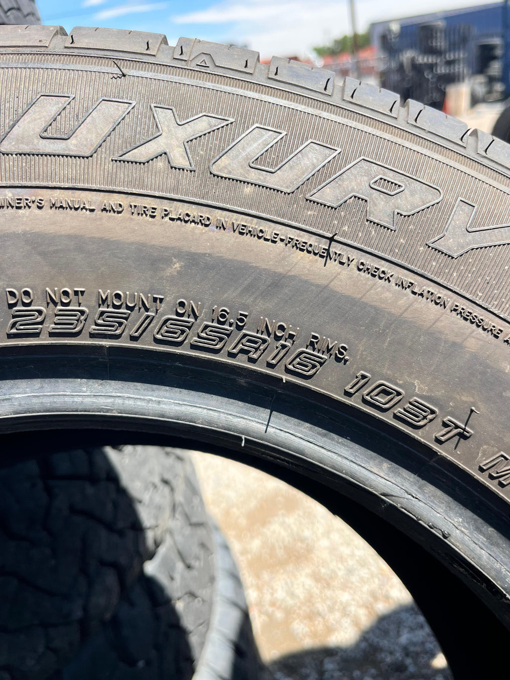 235/65R16 Pair (2 Used Tires) Maxama Tires Luxury Touring