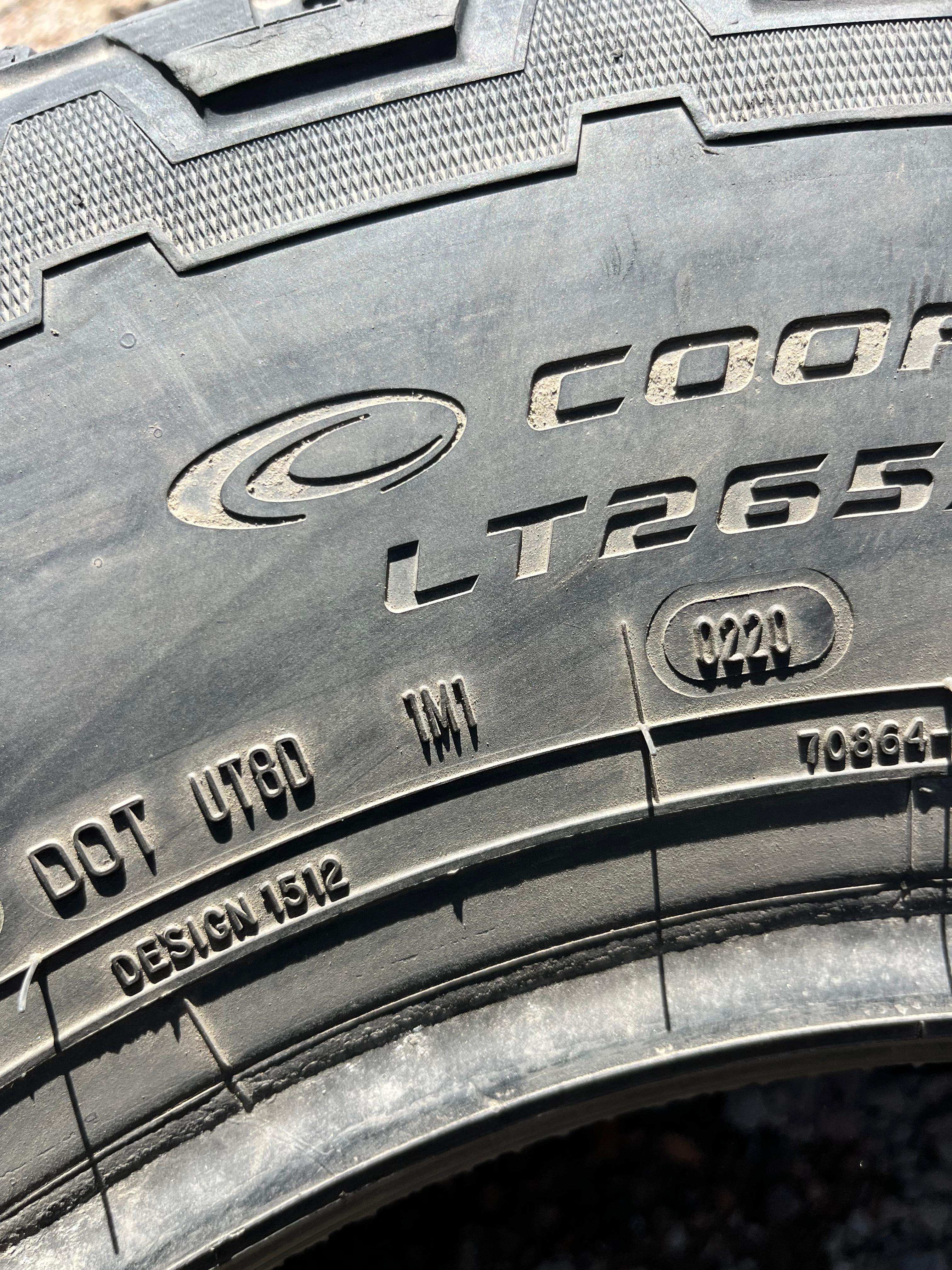 LT265/70R16 Pair (2 Used Tires) Cooper Discoverer (AT3)
