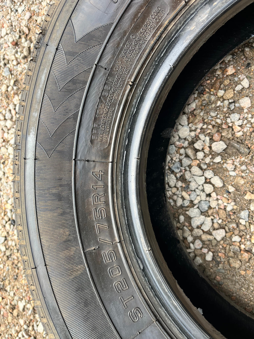 ST205/75R14 (3 Used Tires) Towstar SRT Radial
