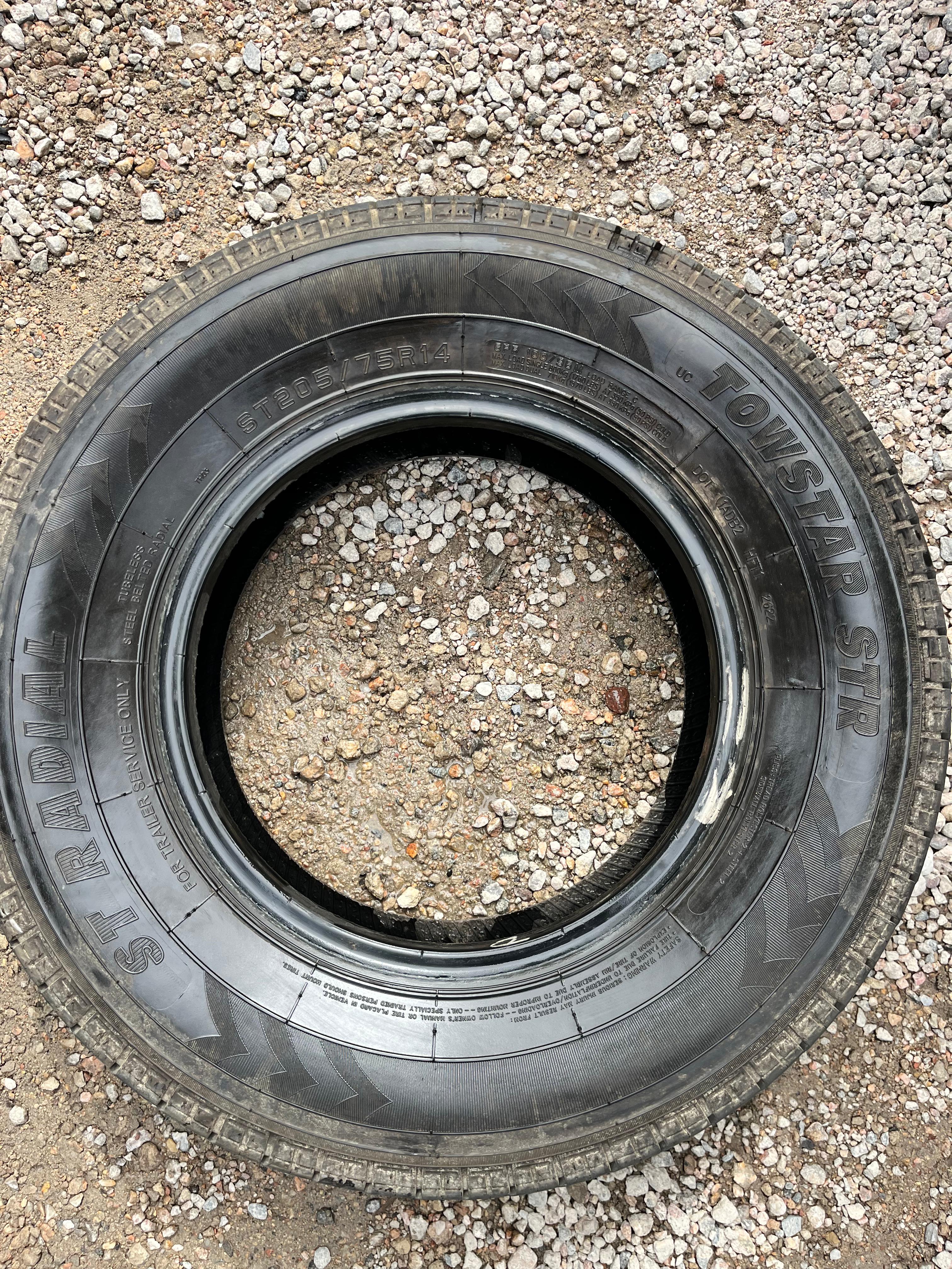 ST205/75R14 (3 Used Tires) Towstar SRT Radial