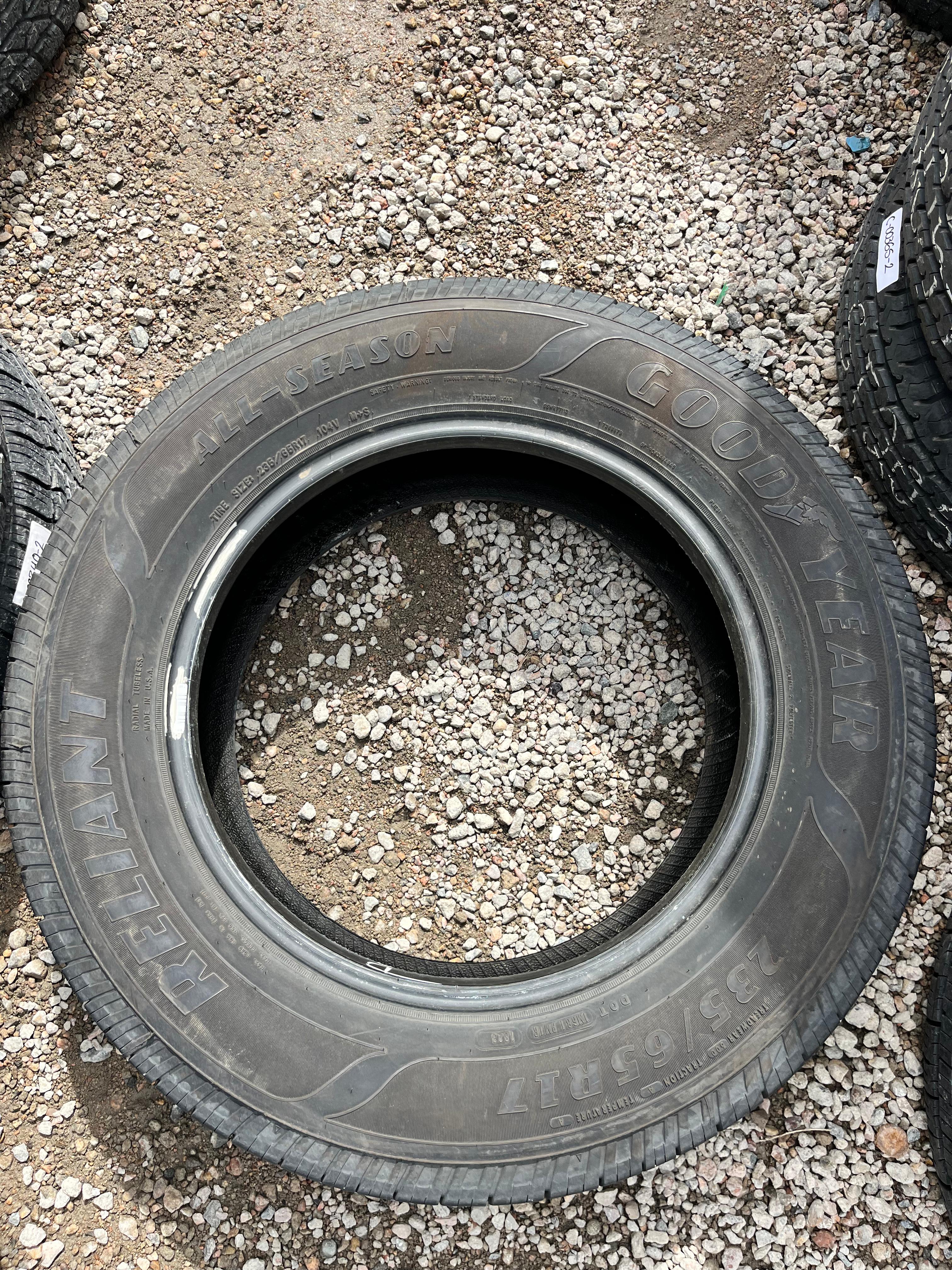 235/65R17 Set (4 Used Tires)  Goodyear Reliant