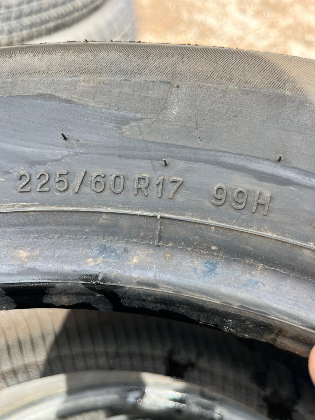 225/60R17 Pair (2 Used Tires) Uniroyal Tiger Paw Touring