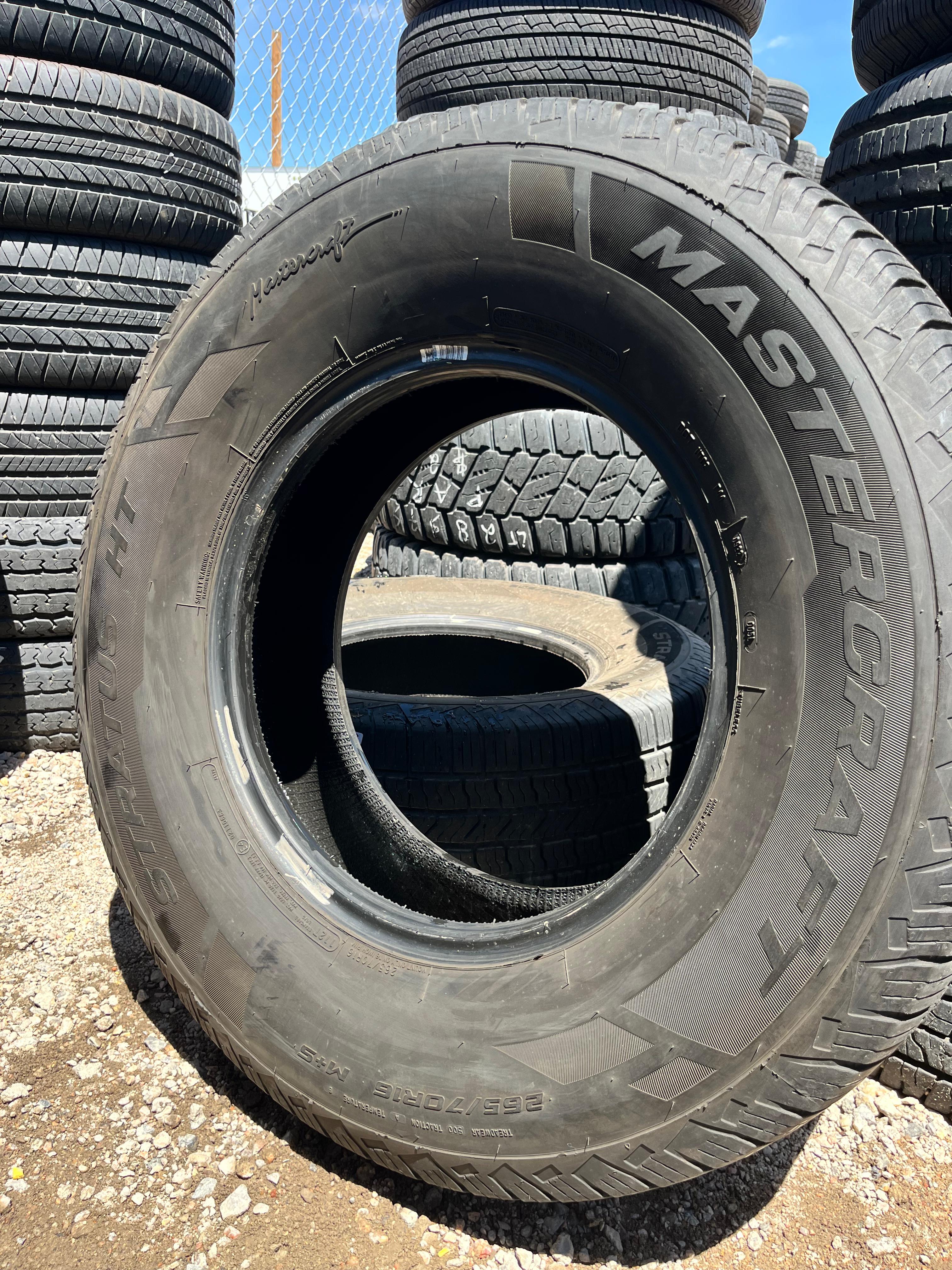 265/70R16 Pair (2 Used Tires)  Mastercraft Stratus HT