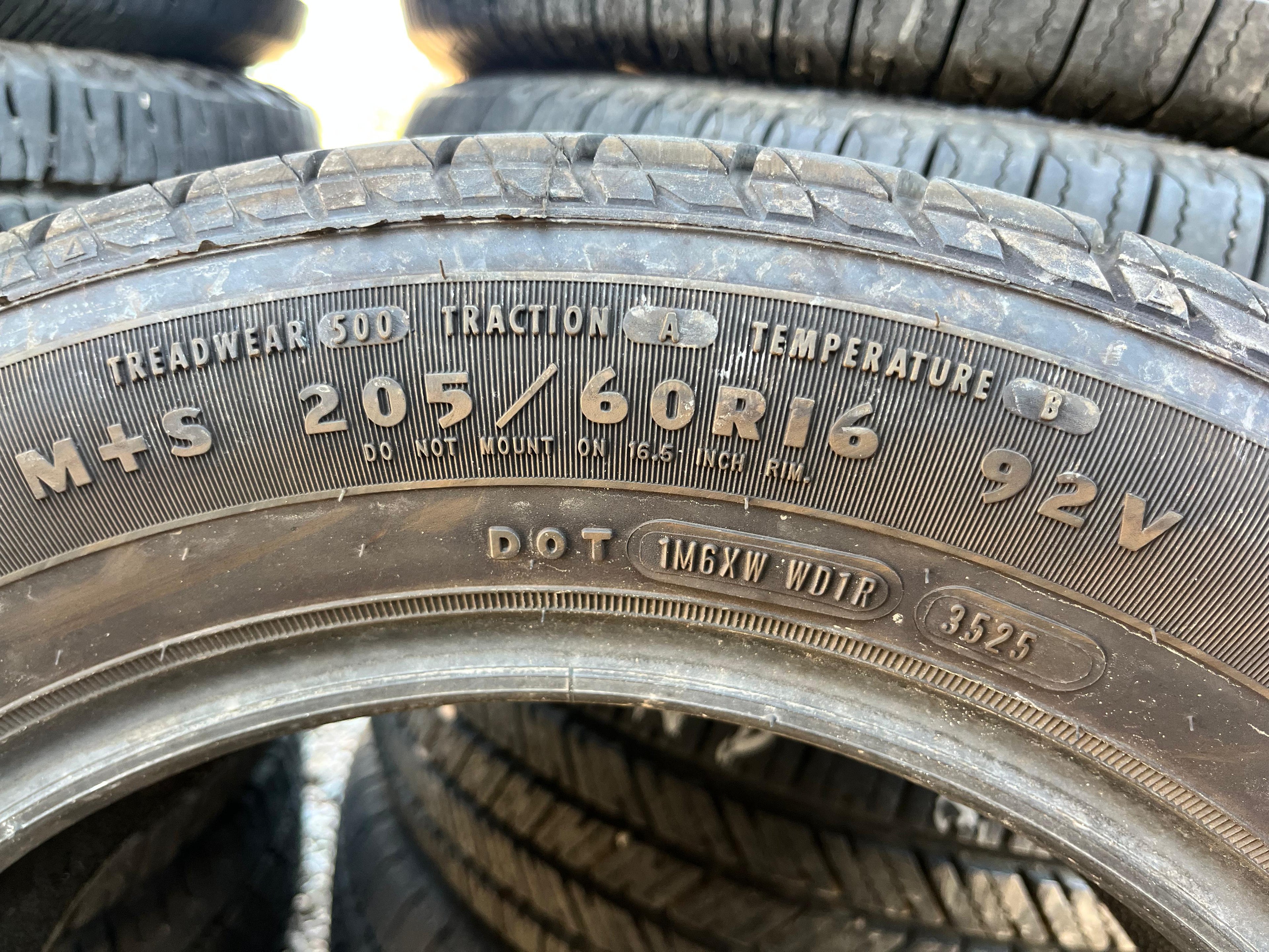205/60R16 Pair (2 Used Tires) Douglas Touring