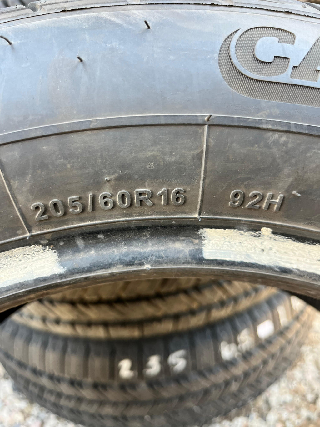 205/60R16 Pair (2 Used Tires) Caldera Tires Confidence