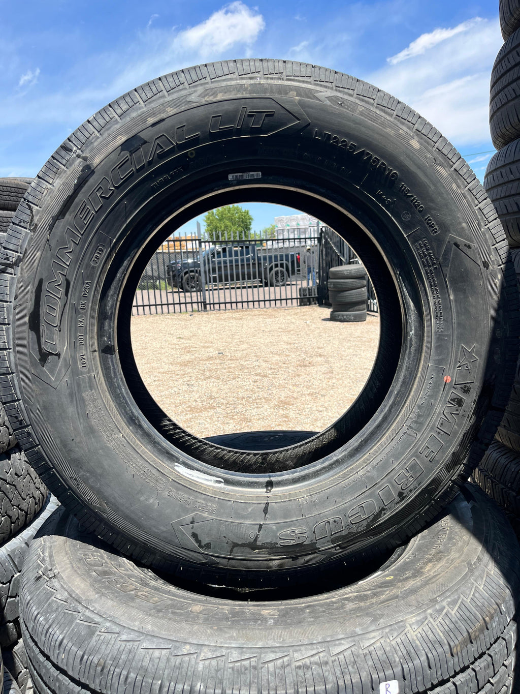 LT225/75R16 Pair (2 Used Tires) Mericus Commercial