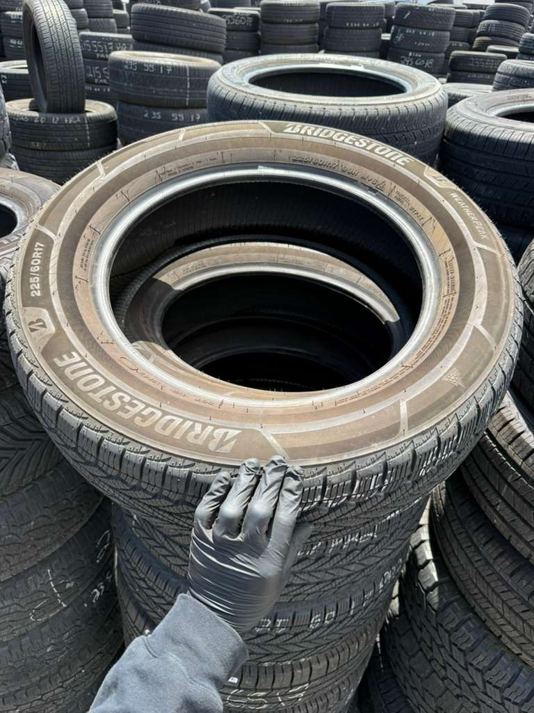 225/60R17 Set (4 Used Tires) Bridgestone WeatherPeak
