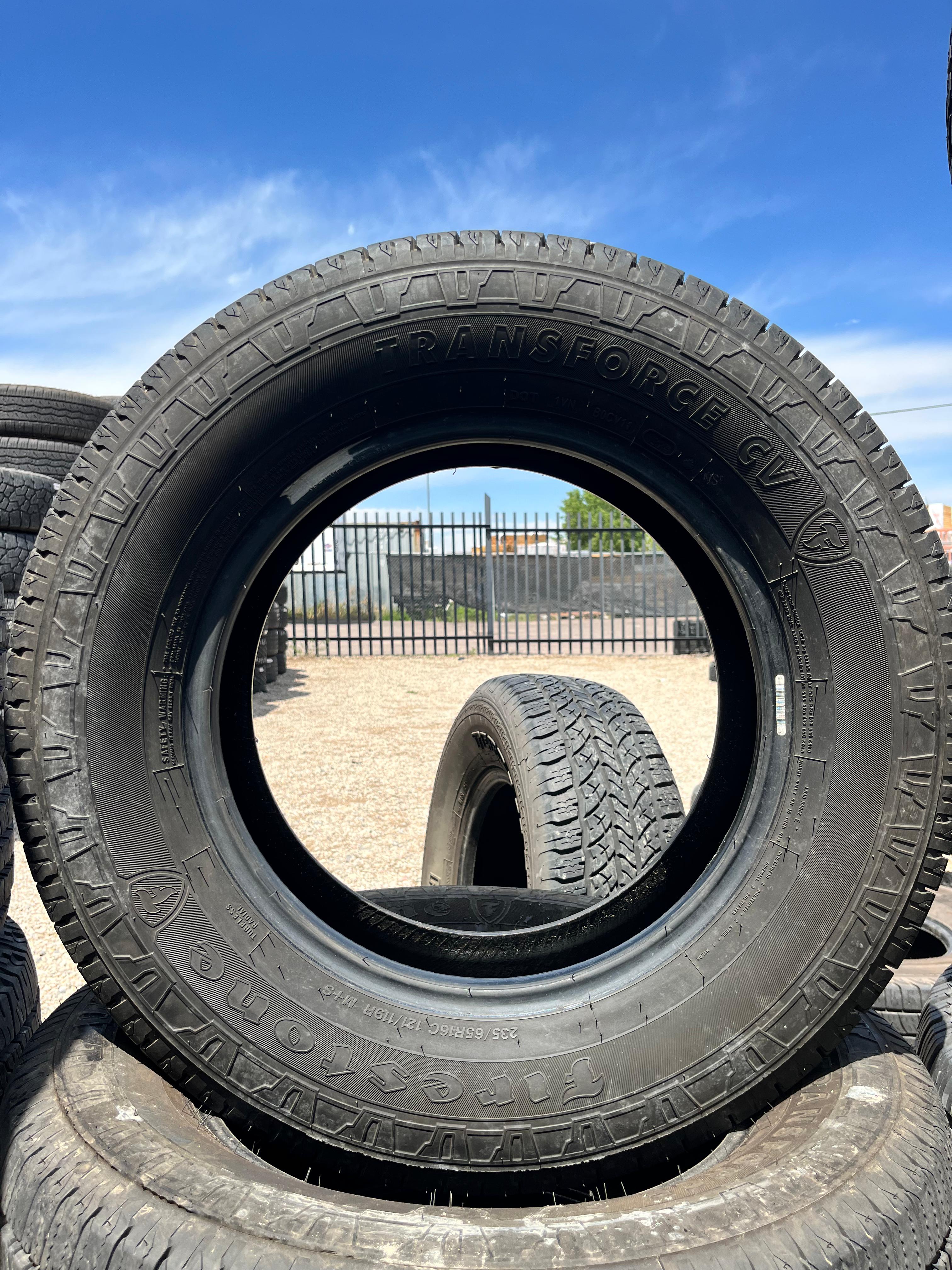 235/65R16C Set (4 Used Tires) Firestone Transforce CV