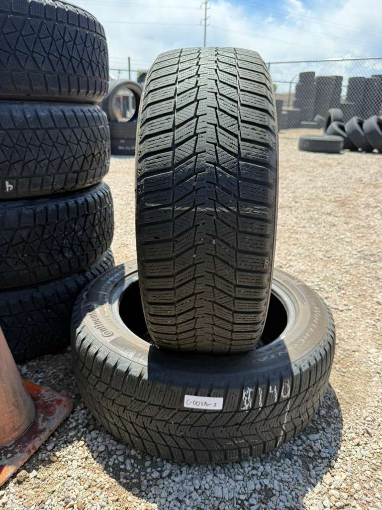 235/55R19  Pair (2 Used Tires) Continental Winter Contact SI