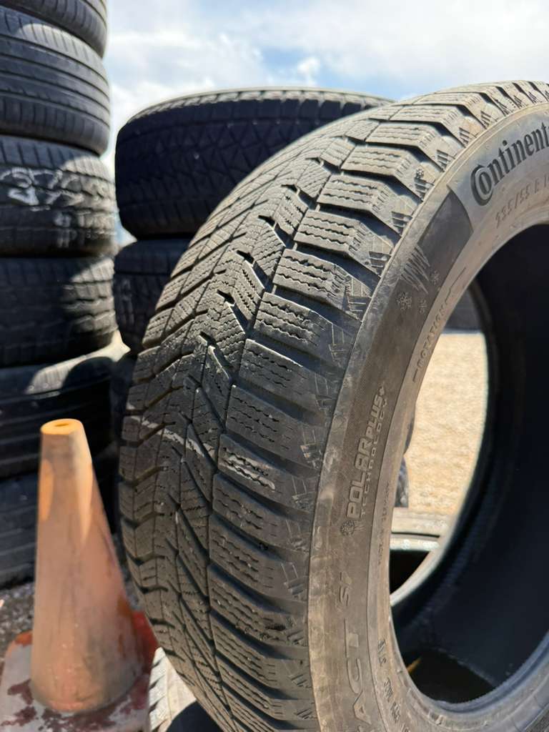 235/55R19  Pair (2 Used Tires) Continental Winter Contact SI