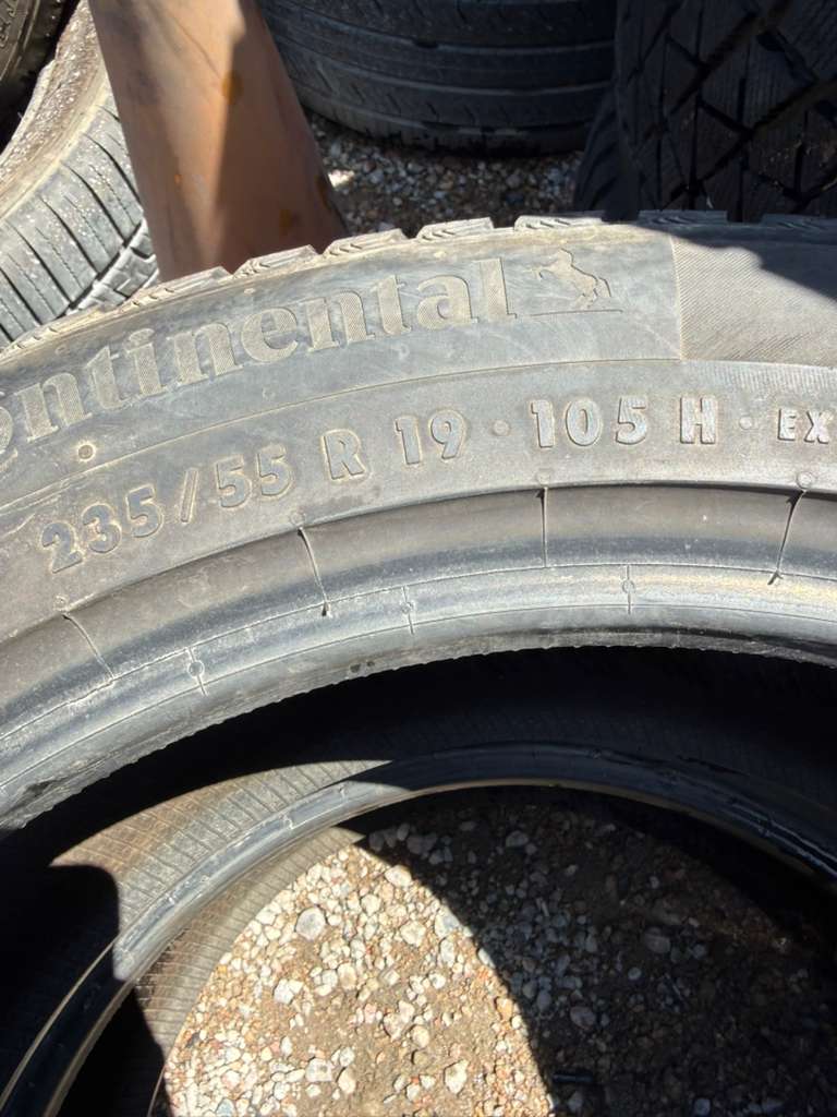 235/55R19  Pair (2 Used Tires) Continental Winter Contact SI