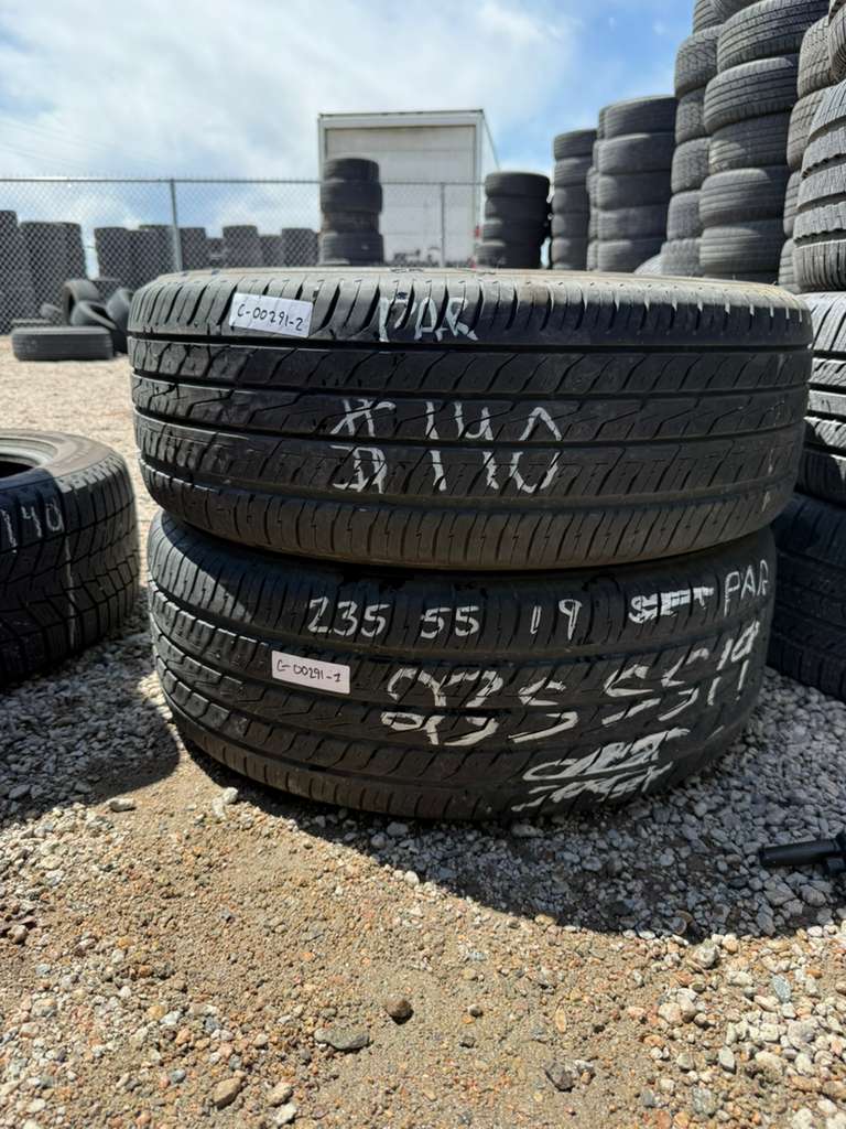 235/55R19 Pair (2 Used Tires)  Ironman iMove Gen 3 AS
