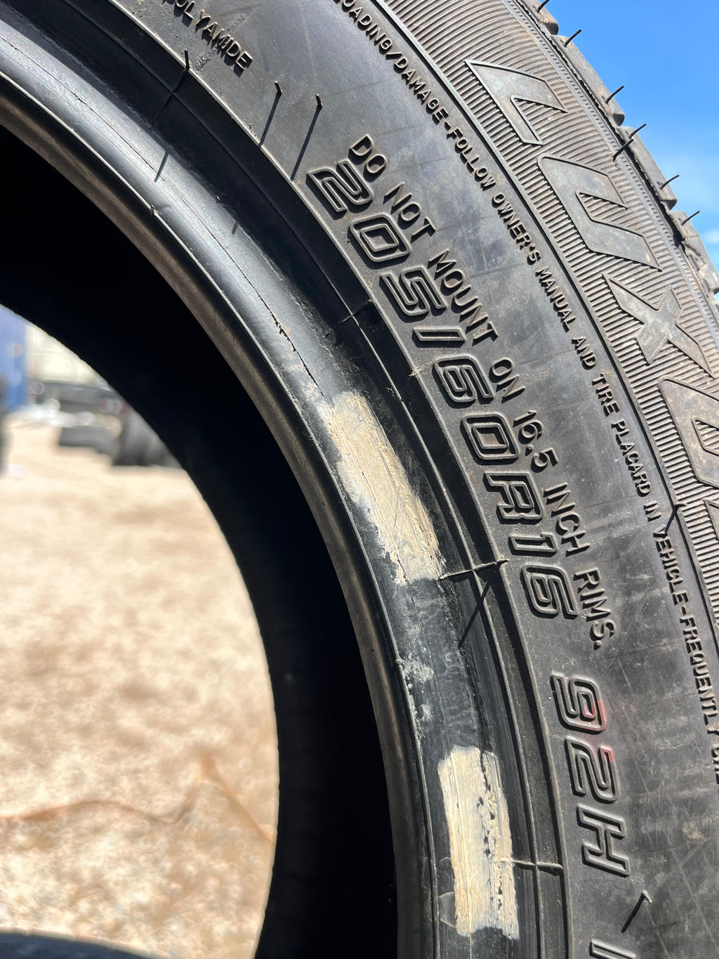 205/60R16 Pair (2 Used Tires) Mazama Tires Reputation (NLW-3)