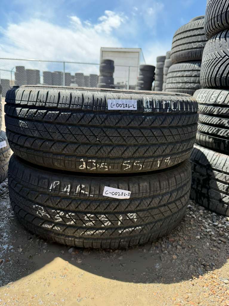 235/55R19 Pair (2 Used Tires) Bridgestone Alenza AS Ultra