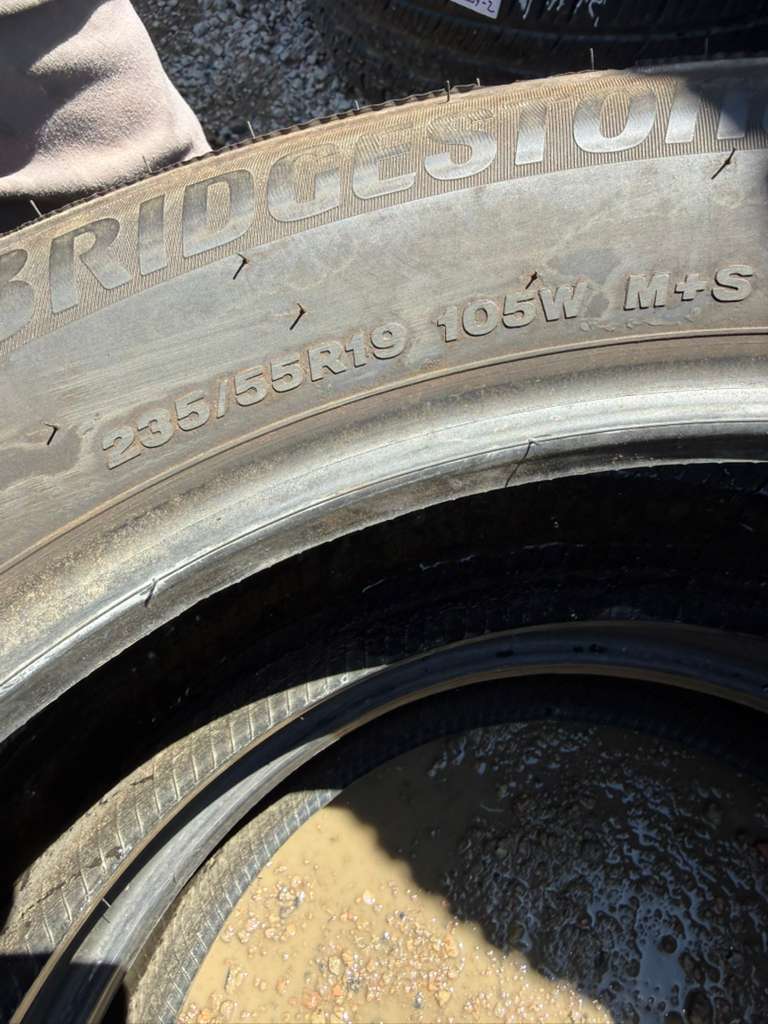 235/55R19 Pair (2 Used Tires) Bridgestone Alenza AS Ultra
