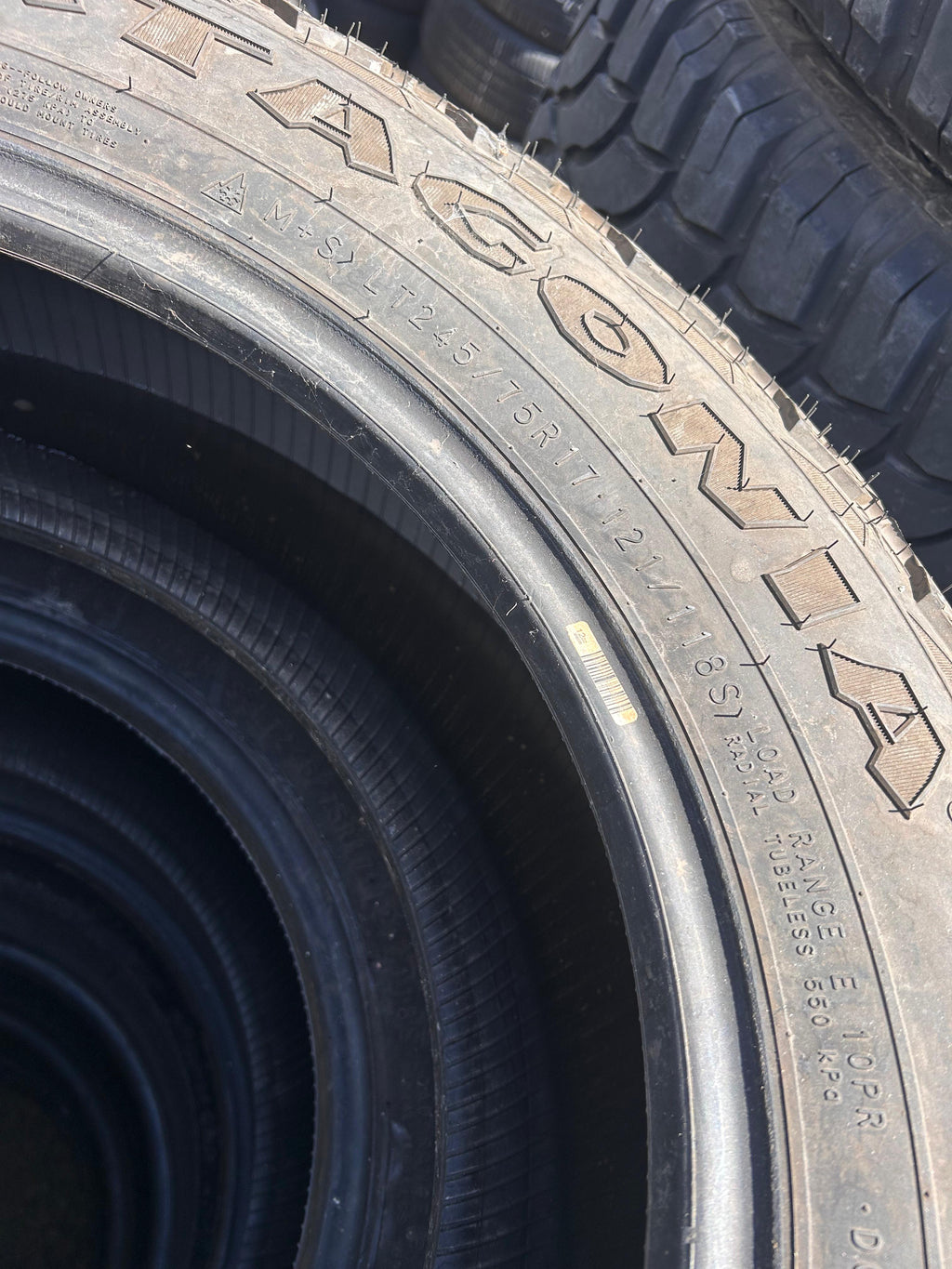 LT245/75R17 Pair (2 Used Tires) Milestar Patagonia A/T Pro