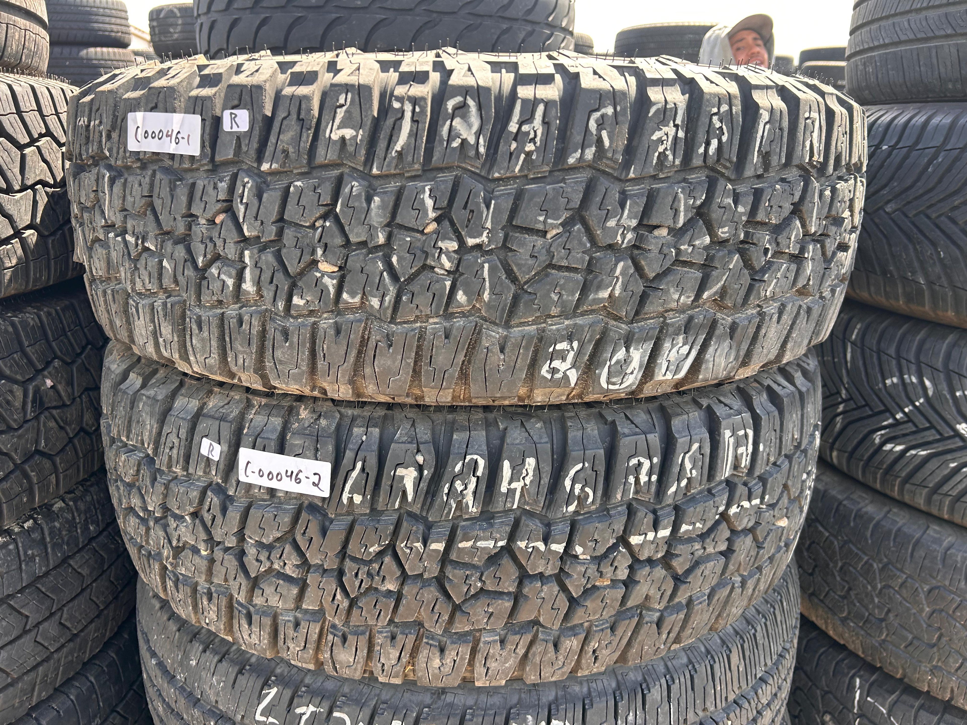 LT245/75R17 Pair (2 Used Tires) Milestar Patagonia A/T Pro