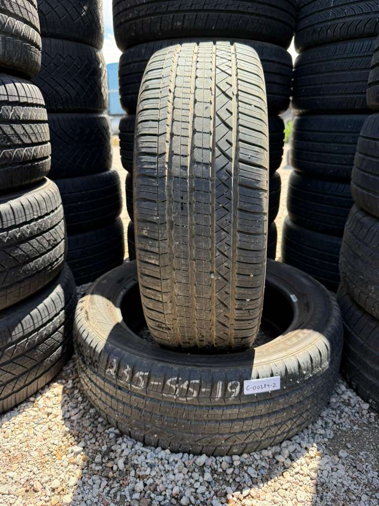235/55R19 Pair (2 Used Tires)  Dunlop Grandtrek