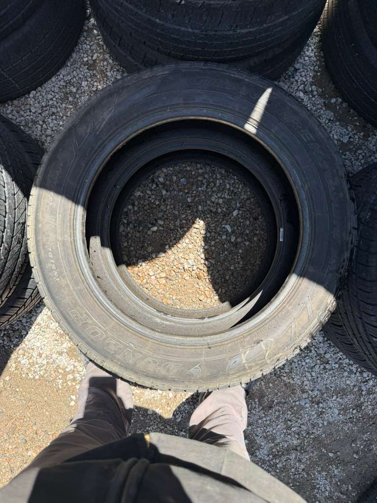 235/55R19 Pair (2 Used Tires)  Dunlop Grandtrek